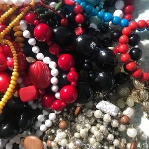 Colorful Wearable Bead Necklace Lot